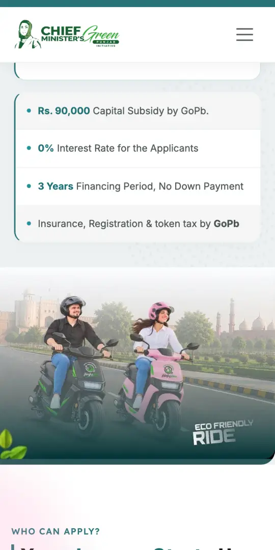 Rs 90,000 subsidy, 0% interest, 3 years, no down payment Step 2 of 4: Rs 90,000 subsidy, 0% interest, 3 years, no down payment