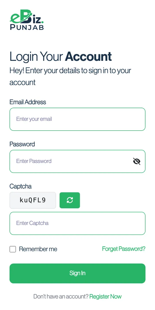 Step 2 of 2: Log in, or tap Register Now to create an account