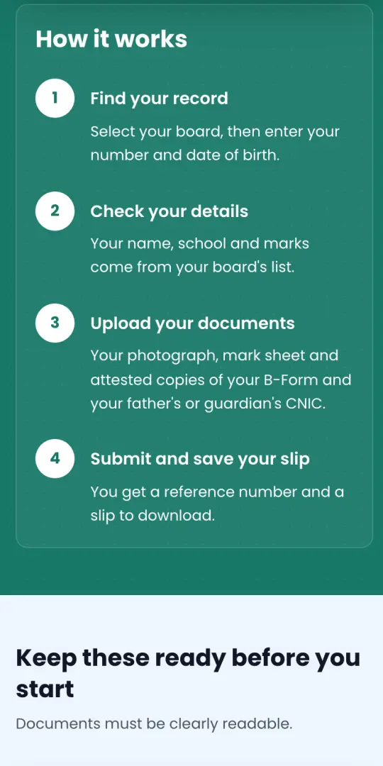 Check the four steps: find, check, upload, submit Step 4 of 6: Check the four steps: find, check, upload, submit