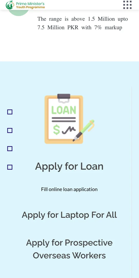 Tap Apply for Loan to fill the online form Step 2 of 3: Tap Apply for Loan to fill the online form